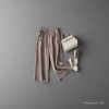 Wide-leg women's summer cotton and linen thin, high-waisted, side-tied, retro and artistic elastic casual pants for women Application Scenario